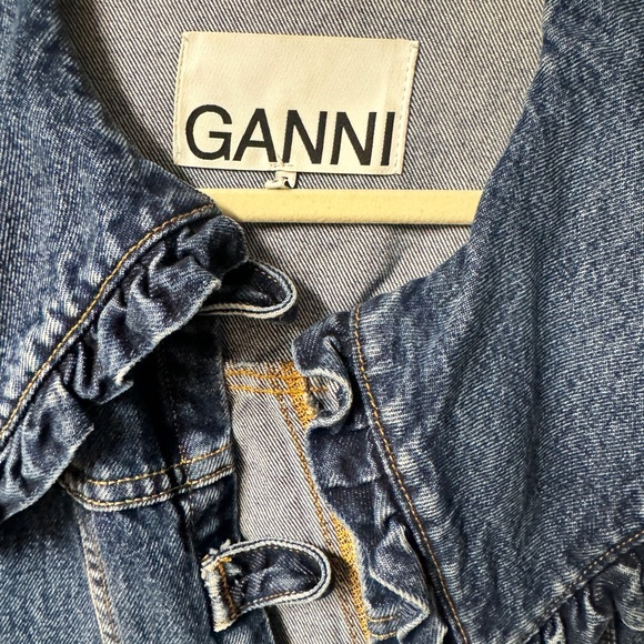 Ganni Ruffle Denim Jacket - Picture 5 of 8